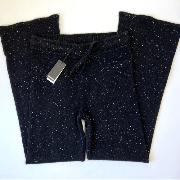 NWT Monrow 100% Cashmere Neps Lounge Sweats Pants Wide Leg Size Small - Picture 7 of 12